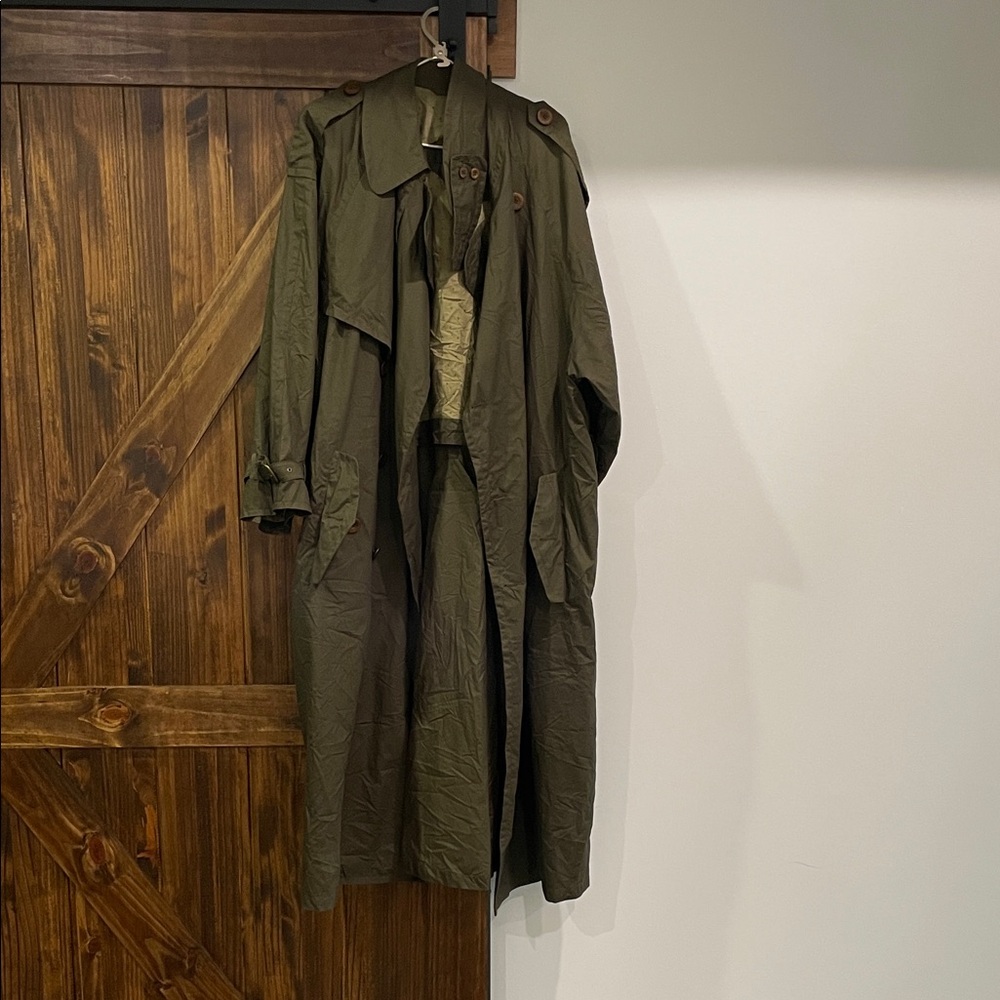 Boss Dark Green Trench Coat